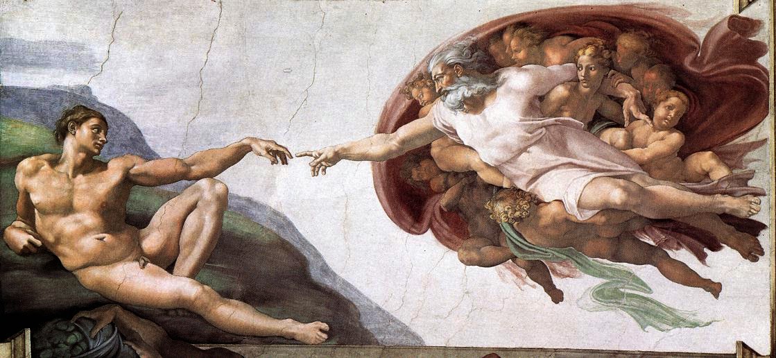 Michelangelo Godcreatesman Darwinreincarnationkarma.jpg