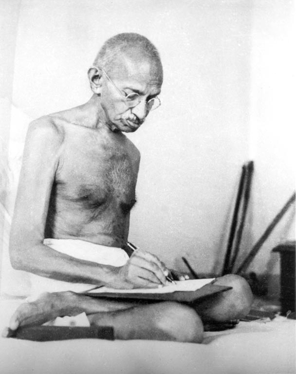 Gandhi Writing 1942.jpg