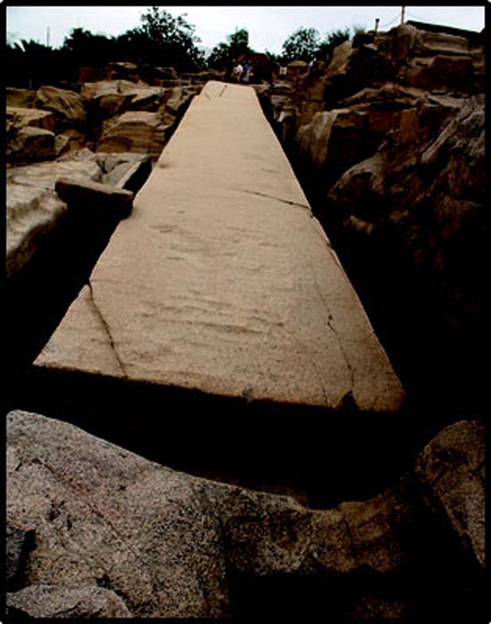 The Evidence is Cut in Stone: A Compelling Argument for Lost High Technology in Ancient Egypt The-large-unfinished-obelisk-in-the-Aswan-quarry.