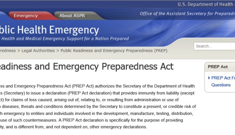 Prep Act Invoked Nationwide For The First Time In U.s. History