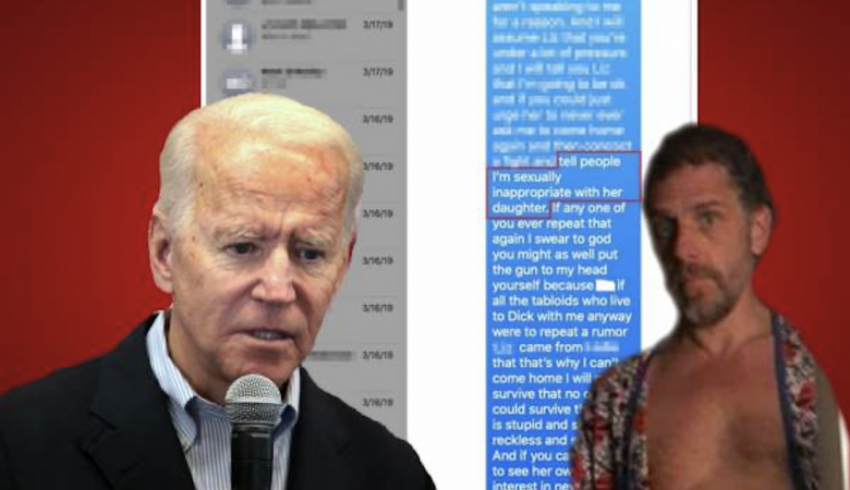 Texts Show Vp Biden And His Wife Colluded To Suppress Hunter’s Actions With A Minor