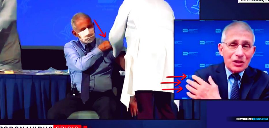 Anthony Fauci Appears To Get Vaccinated On Live Television In His Left Arm But Then Points To His Right Arm As Injection Site Afterward  Anthony-Fauci-Appears-To-Get-Vaccinated-On-Live-Television-In-His-Left-Arm-But-Then-Points-To-His-Right-Arm-As-Injection-Site-Afterward