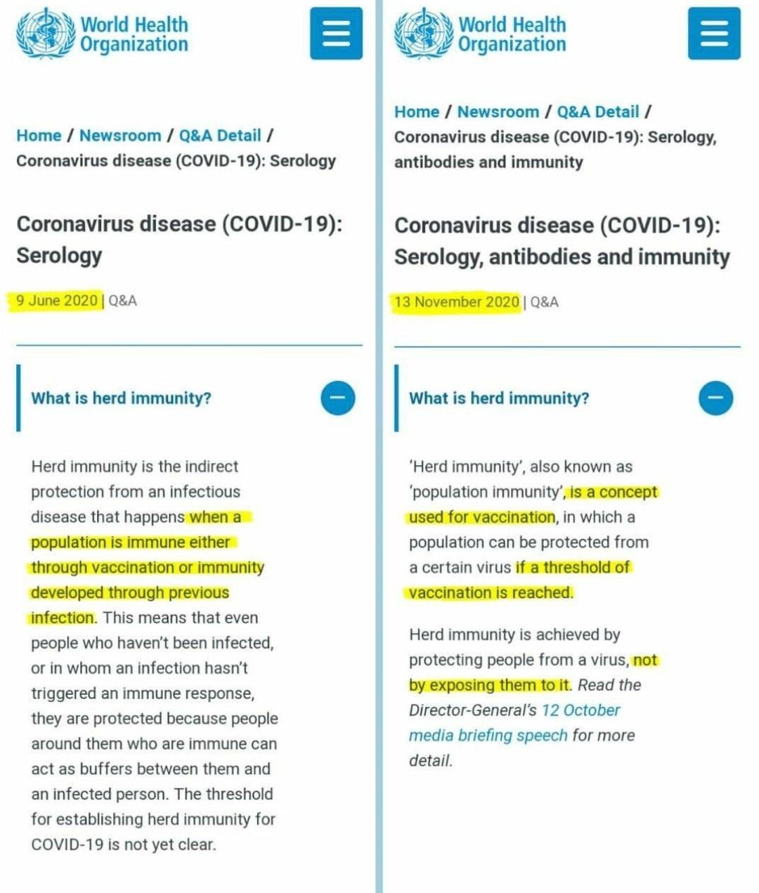 WHO Changes Definition of ‘Herd Immunity’, Literally Re-writing Hundreds of Years of Scientific Understanding, Just to Push Vaccines  Wire-2020-12-25-at-08-06-04