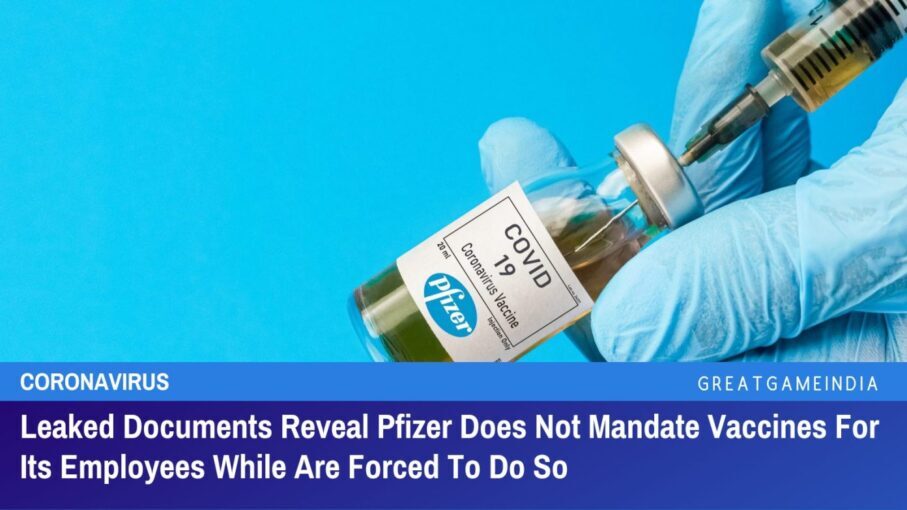 leaked documents reveal pfizer does not mandate vaccines for its employees